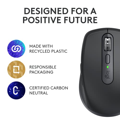 Logitech MX Anywhere 3 Compact Performance Mouse Wireless, 4000DPI Sensor, USB-C, Bluetooth,- Graphite Logitech MX Anywhere 3 Compact Performance Mouse Wireless, 4000DPI Sensor, USB-C, Bluetooth,- Graphite
