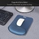 Dyazo Memory-Foam Gel Mouse Pad with Wrist Rest Support Non Slip Rubber Base Mousepad Suitable for Computer, Laptop, Notebooks Gaming (Blue)