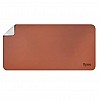 Dyazo PU Leather Mouse Pad, Desk Mat Extended for Work from Home, Anti-Slip, Reversible, Water Resistant Large Desk Spread, Brown & Grey