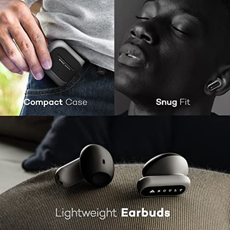 Boult Audio Airbass Z1 TWS Lightweight Bluetooth Truly Wireless in Ear Earbuds with Mic (Grey)