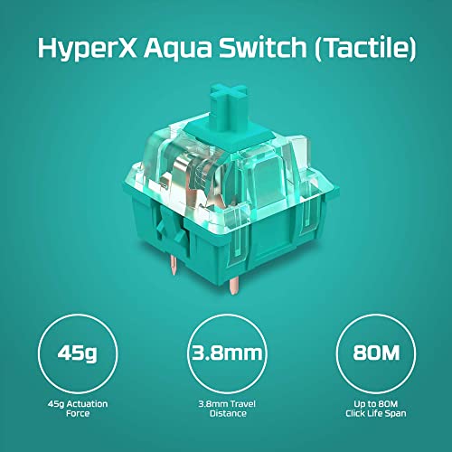 HyperX Alloy Origins 65 Mechanical Gaming Keyboard Aqua Switch Black