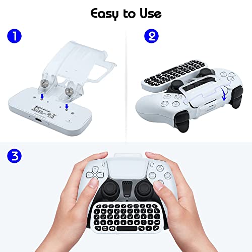 New World Wireless Controller Keyboard for PS5 White New World Wireless Controller Keyboard for PS5 White