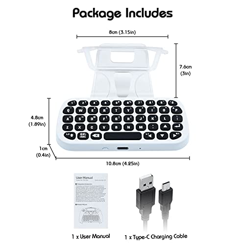 New World Wireless Controller Keyboard for PS5 White New World Wireless Controller Keyboard for PS5 White
