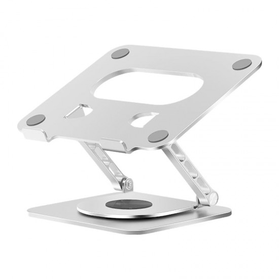 Dyazo Solid Height and Angle Adjustable Tabletop Laptop Stand  11 (27cm)-15.6 inches (39.6cm, Silver)