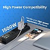 Portronics Power Plate 6 with 4 USB Port + 5 Power Sockets Extension Board, 2500W Power Converter, Cord Length 3Mtr (Black)