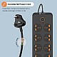 Portronics Power Plate 6 with 4 USB Port + 5 Power Sockets Extension Board, 2500W Power Converter, Cord Length 3Mtr (Black)