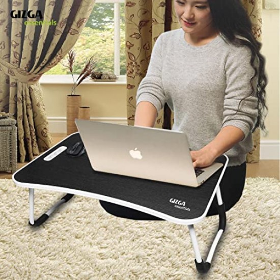 Gizga Essentials Stylish Multi-Purpose Portable Laptop Tabel  Ergonomic Black