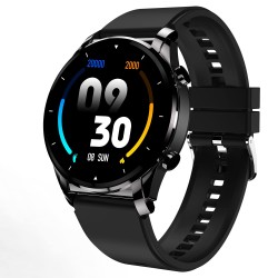 Fire-Boltt Thunder Bluetooth Calling Full Touch 1.32inch(33.3cm) Amoled LCD Smartwatch with SpO2 (Black), Free Size