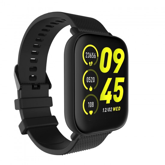 Wings Strive 300 Smart Watch with 7 Days Battery Life, 1.69 inch Full Touch IPS Screen Black