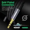 AGARO 3.5mm Male to Female AUX Cable 7.5M,Silver Black