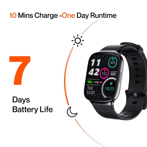 Ambrane Edge Smartwatch with 500 Nits Brightness (4.2cm) Full-Touch LucidDisplay (Raven Black) Ambrane Edge Smartwatch with 500 Nits Brightness (4.2cm) Full-Touch LucidDisplay (Raven Black)