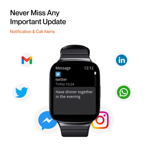 Ambrane Edge Smartwatch with 500 Nits Brightness (4.2cm) Full-Touch LucidDisplay (Raven Black) Ambrane Edge Smartwatch with 500 Nits Brightness (4.2cm) Full-Touch LucidDisplay (Raven Black)