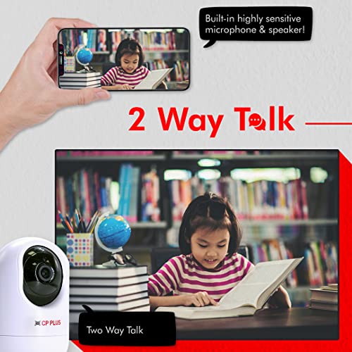 CP PLUS 2 MP Wi-Fi PT Camera.15 Mtr. Full HD Video Camera with 360 Degree with Google and Alexa Assistance, White (CP-E24A) CP PLUS 2 MP Wi-Fi PT Camera.15 Mtr. Full HD Video Camera with 360 Degree with Google and Alexa Assistance, White (CP-E24A)