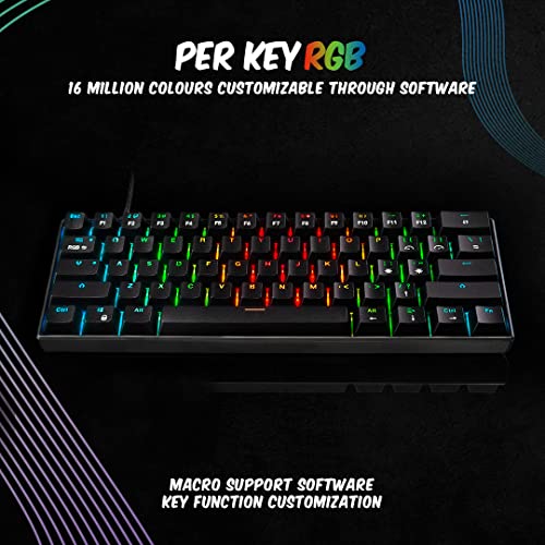 Cosmic Byte CB-GK-21 Themis 61 Key Mechanical Per Key RGB Gaming Keyboard Black