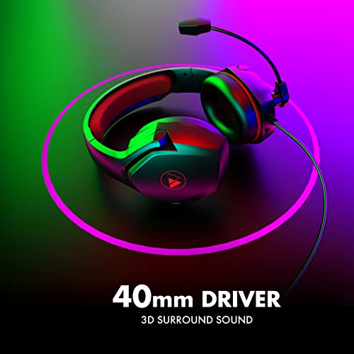 Wings Vader 100, with 40mm Drivers, 3D Surround Sound, adjustible mic Wired Gaming On Ear Headset (Red, On The Ear) Wings Vader 100, with 40mm Drivers, 3D Surround Sound, adjustible mic Wired Gaming On Ear Headset (Red, On The Ear)