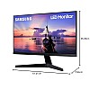 Samsung 24-inch 1920 X 1080 Pixels FHD Monitor, IPS, 75 Hz, Bezel Less Design LF24T350FHWXXL Dark Blue Gray