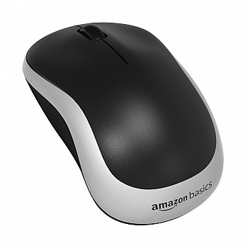 AmazonBasics Wireless Mouse, 2.4 GHz with USB Nano Receiver, Optical Tracking, for PC/Mac/Laptop/Tablet (Black)