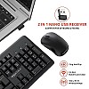 Amazon Basics Wireless Keyboard and Mouse Combo for Windows, 2.4 GHz Wireless, Spill-Resistant Design, 8 Multimedia  (Black)