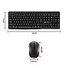 Amazon Basics Wireless Keyboard and Mouse Combo for Windows, 2.4 GHz Wireless, Spill-Resistant Design, 8 Multimedia  (Black)