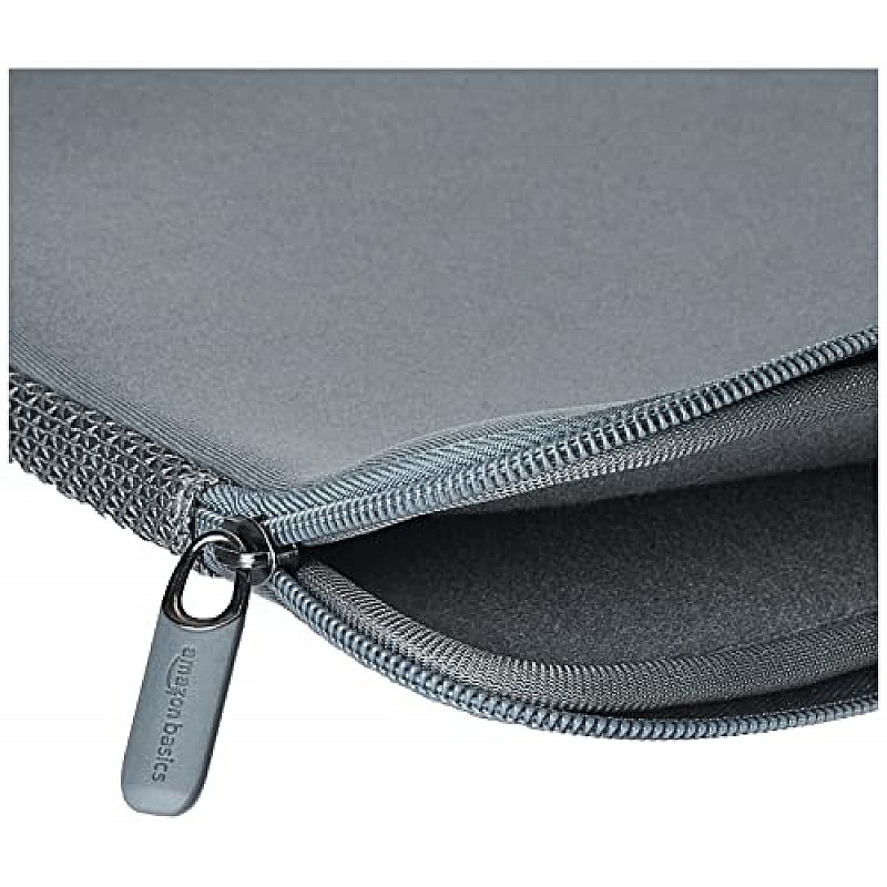 AmazonBasics Laptop Bag Sleeve Case Cover Pouch for 15-inches, 15.6-inches Laptop for Men and Women (Grey)