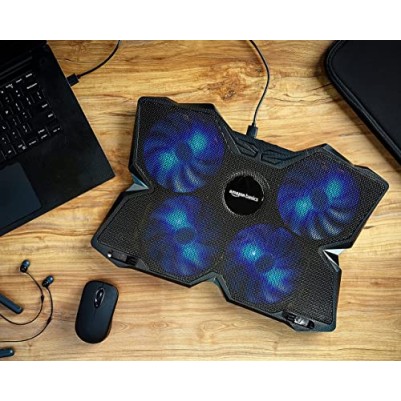 Amazon Basics Laptop Cooling Pad, USB Powered Portable Gaming Laptop Cooler Stand 10 to 17-Inch Laptops Amazon Basics Laptop Cooling Pad, USB Powered Portable Gaming Laptop Cooler Stand 10 to 17-Inch Laptops