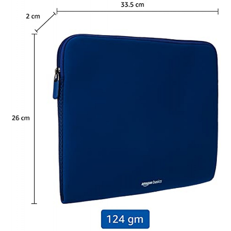 AmazonBasics Laptop Sleeve Case Cover Pouch for 13-Inch(33.02 Cm), 13.3-Inch (33.78 Cm) Laptop for Men & Women  (Blue)