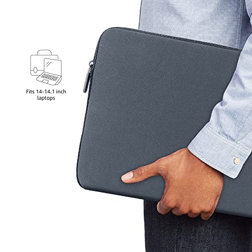 AmazonBasics Laptop Sleeve Case Cover Pouch for 14/35.5 cm Laptop for Men and Women Slim Profile Neoprene, Soft Puffy (Grey) AmazonBasics Laptop Sleeve Case Cover Pouch for 14/35.5 cm Laptop for Men and Women Slim Profile Neoprene, Soft Puffy (Grey)