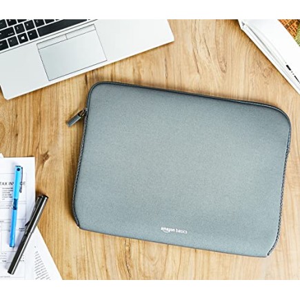 AmazonBasics Laptop Sleeve Case Cover Pouch for 14/35.5 cm Laptop for Men and Women Slim Profile Neoprene, Soft Puffy (Grey) AmazonBasics Laptop Sleeve Case Cover Pouch for 14/35.5 cm Laptop for Men and Women Slim Profile Neoprene, Soft Puffy (Grey)