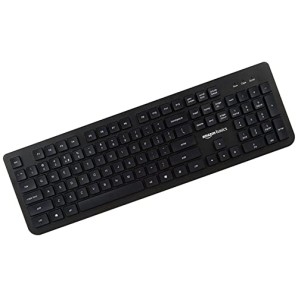 Amazon Basics Wired Keyboard for Windows, USB 2.0 Interface, for PC, Computer, Laptop, Mac (Black) Amazon Basics Wired Keyboard for Windows, USB 2.0 Interface, for PC, Computer, Laptop, Mac (Black)
