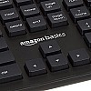 Amazon Basics Wired Keyboard for Windows, USB 2.0 Interface, for PC, Computer, Laptop, Mac (Black)