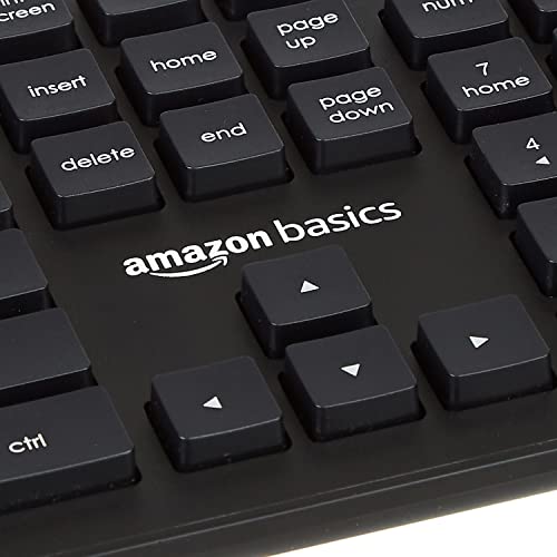 Amazon Basics Wired Keyboard for Windows, USB 2.0 Interface, for PC, Computer, Laptop, Mac (Black) Amazon Basics Wired Keyboard for Windows, USB 2.0 Interface, for PC, Computer, Laptop, Mac (Black)