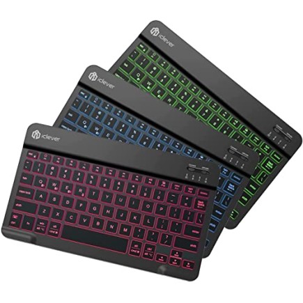 iClever Wireless Keyboard for Mac BK04, Bluetooth Keyboard for Tablet, Universal Slim Portable, 7-Colors Backlit Keyboard iClever Wireless Keyboard for Mac BK04, Bluetooth Keyboard for Tablet, Universal Slim Portable, 7-Colors Backlit Keyboard