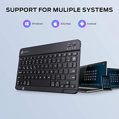 iClever Wireless Keyboard for Mac BK04, Bluetooth Keyboard for Tablet, Universal Slim Portable, 7-Colors Backlit Keyboard iClever Wireless Keyboard for Mac BK04, Bluetooth Keyboard for Tablet, Universal Slim Portable, 7-Colors Backlit Keyboard