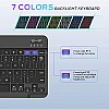 iClever Wireless Keyboard for Mac BK04, Bluetooth Keyboard for Tablet, Universal Slim Portable, 7-Colors Backlit Keyboard