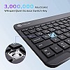 iClever Wireless Keyboard for Mac BK04, Bluetooth Keyboard for Tablet, Universal Slim Portable, 7-Colors Backlit Keyboard