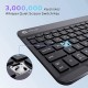 iClever Wireless Keyboard for Mac BK04, Bluetooth Keyboard for Tablet, Universal Slim Portable, 7-Colors Backlit Keyboard