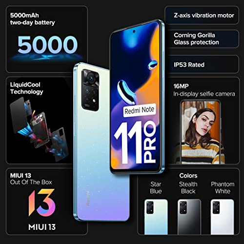 Redmi Note 11 Pro (Star Blue, 6GB RAM, 128GB Storage) Refurbished