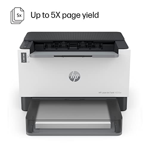 HP Laserjet Tank 1020w Printer, Wireless, Print, Hi-Speed USB 2.0, Bluetooth LE, , 25,000-page Duty Cycle, Black and White HP Laserjet Tank 1020w Printer, Wireless, Print, Hi-Speed USB 2.0, Bluetooth LE, , 25,000-page Duty Cycle, Black and White