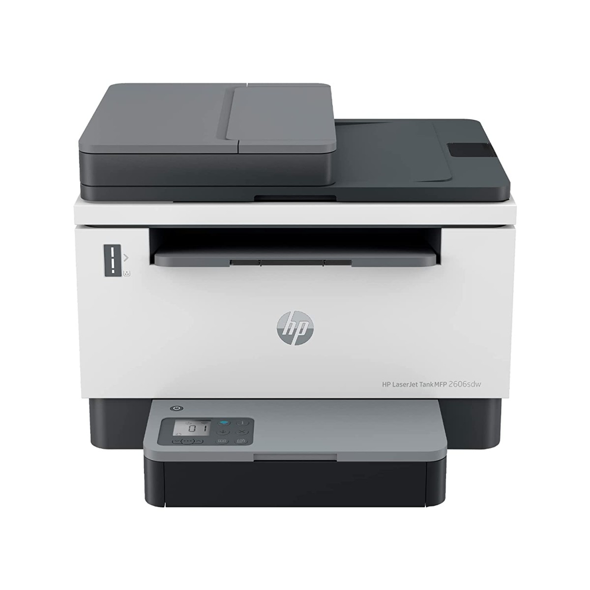 HP Laserjet Tank 2606sdw Duplex Printer with ADF Print+Copy+Scan, Lowest Cost/Page - B&W Prints, Easy 15 Sec Toner Refill, Dual Band Wi-Fi (refurbished)