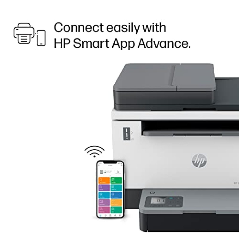 HP Laserjet Tank 2606sdw Duplex Printer with ADF Print+Copy+Scan, Lowest Cost/Page - B&W Prints, Easy 15 Sec Toner Refill, Dual Band Wi-Fi (Refurbished)