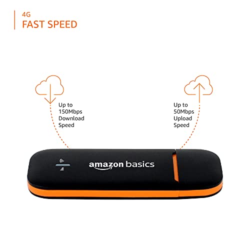Amazon Basics 4G LTE WiFi USB Dongle Stick with All SIM Support Plug & Play Black Amazon Basics 4G LTE WiFi USB Dongle Stick with All SIM Support Plug & Play Black