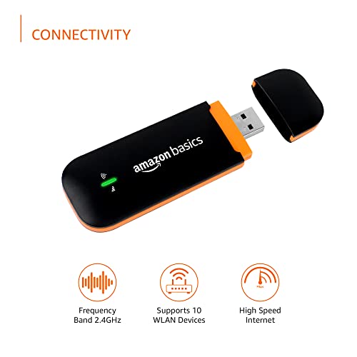 Amazon Basics 4G LTE WiFi USB Dongle Stick with All SIM Support Plug & Play Black Amazon Basics 4G LTE WiFi USB Dongle Stick with All SIM Support Plug & Play Black