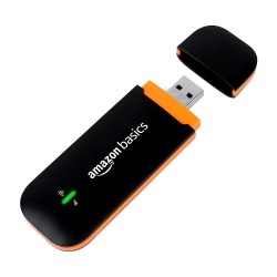 Amazon Basics 4G LTE WiFi USB Dongle Stick with All SIM Support  Plug & Play Black