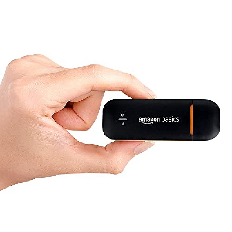 Amazon Basics 4G LTE WiFi USB Dongle Stick with All SIM Support  Plug & Play Black