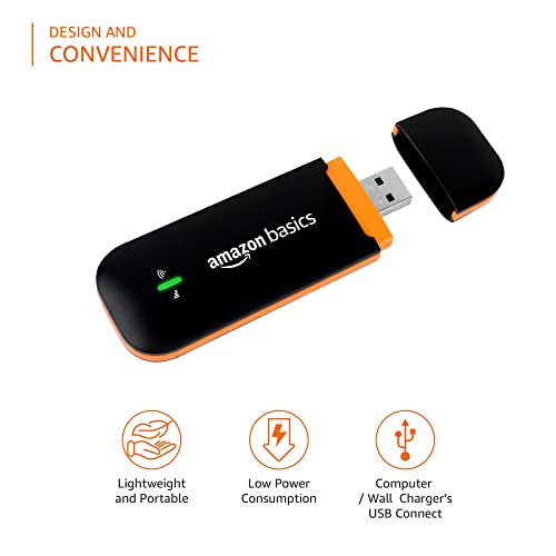 Amazon Basics 4G LTE WiFi USB Dongle Stick with All SIM Support Plug & Play Black Amazon Basics 4G LTE WiFi USB Dongle Stick with All SIM Support Plug & Play Black