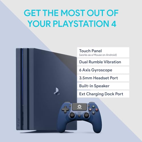 EvoFox Elite Play Wireless Controller for PS4, iPad Bluetooth 5 Blue EvoFox Elite Play Wireless Controller for PS4, iPad Bluetooth 5 Blue