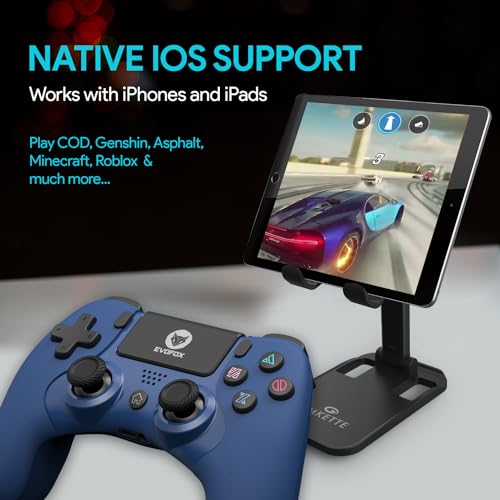 EvoFox Elite Play Wireless Controller for PS4, iPad Bluetooth 5 Blue EvoFox Elite Play Wireless Controller for PS4, iPad Bluetooth 5 Blue