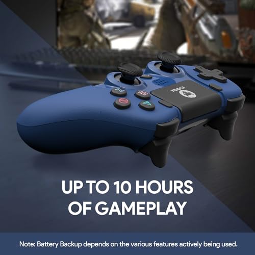 EvoFox Elite Play Wireless Controller for PS4, iPad Bluetooth 5 Blue EvoFox Elite Play Wireless Controller for PS4, iPad Bluetooth 5 Blue