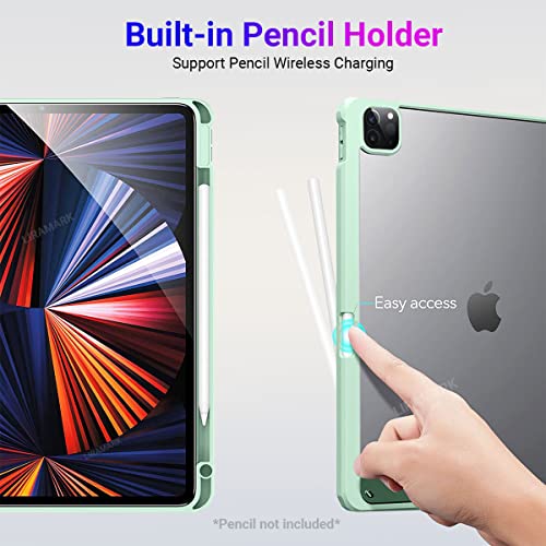 LIRAMARK Hybrid Series with Detachable Magnetic Front and Pencil Holder Back Cover Case Compatible with Apple iPad 5th Gen - Ocean Blue LIRAMARK Hybrid Series with Detachable Magnetic Front and Pencil Holder Back Cover Case Compatible with Apple iPad 5th Gen - Ocean Blue