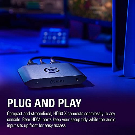 Elgato HD60 X Stream and Record in 1080p60 HDR10  with Ultra-Low Latency Works with PC and Mac